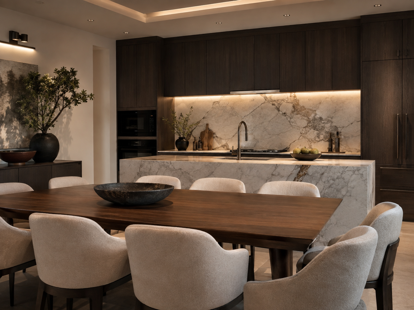 chiếu sáng đá marble đẹp