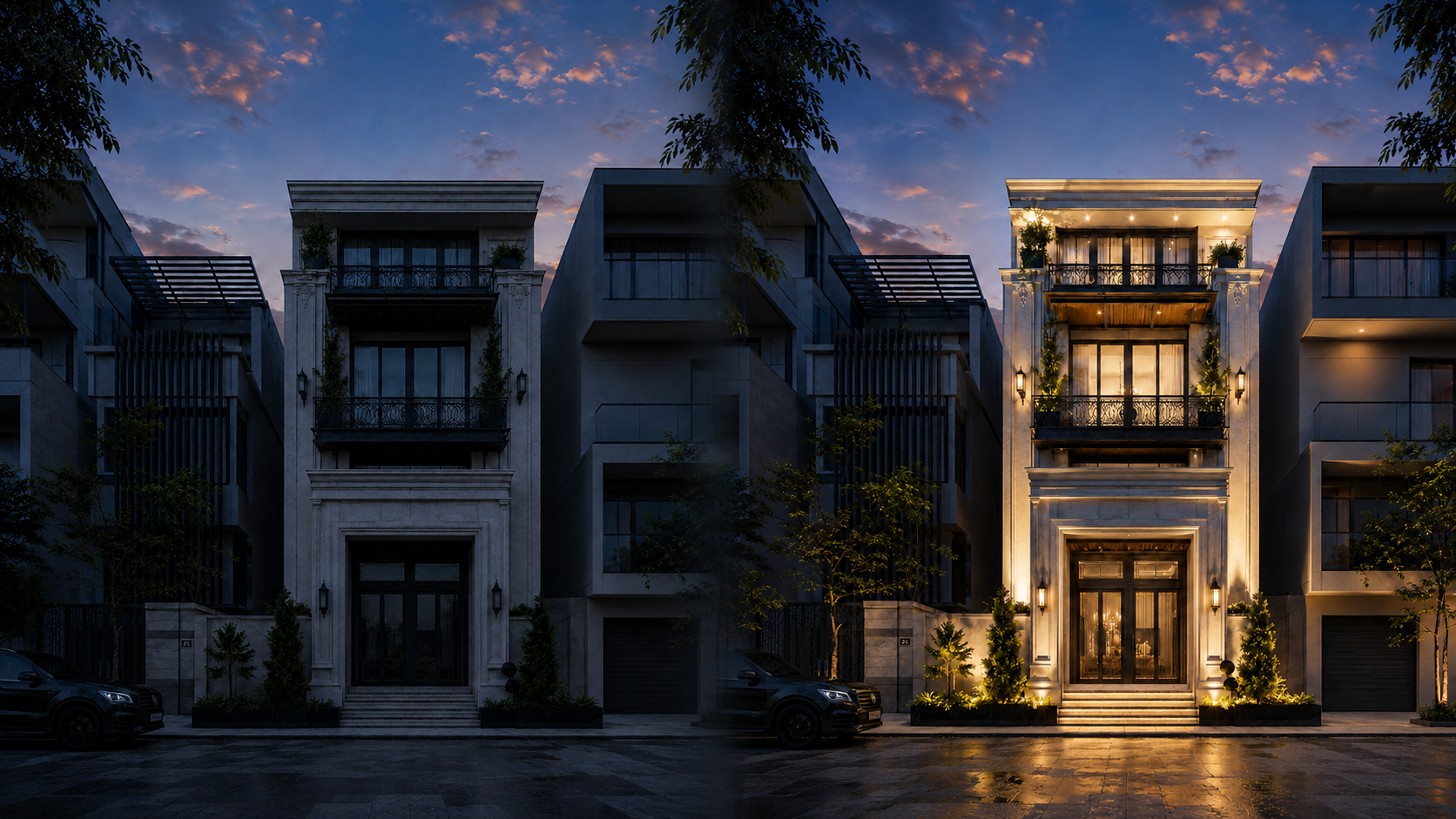 Thiết kế chiếu sáng biệt thự trước và sau khi có Lighting Designer.