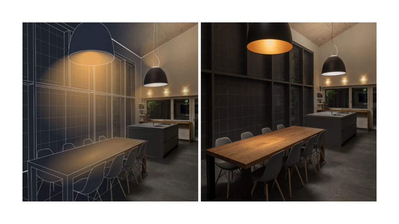 thiết kế chiếu sáng biệt thự