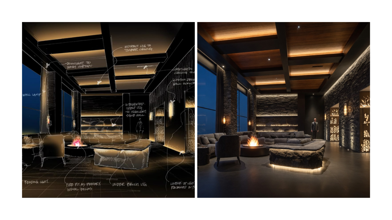 thiết kế chiếu sáng biệt thự