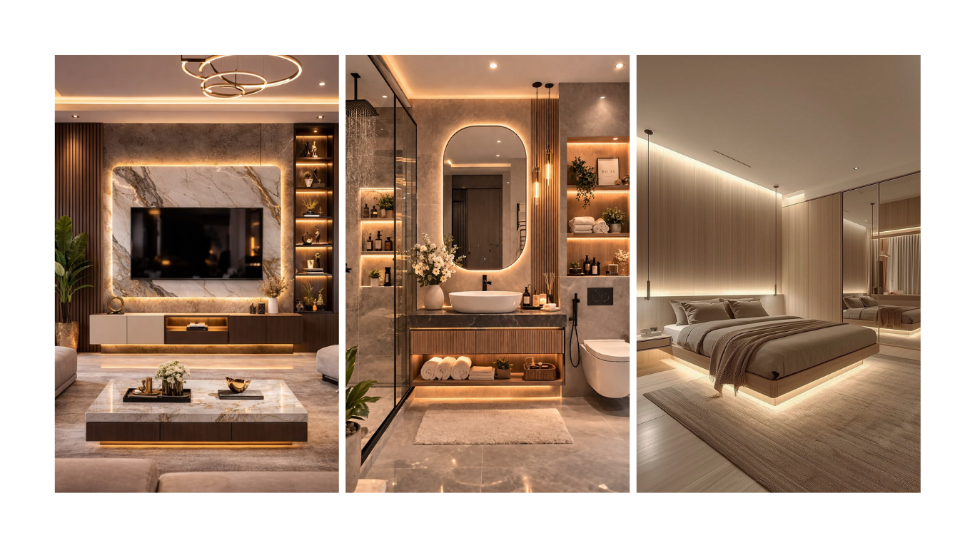 thiết kế chiếu sáng biệt thự