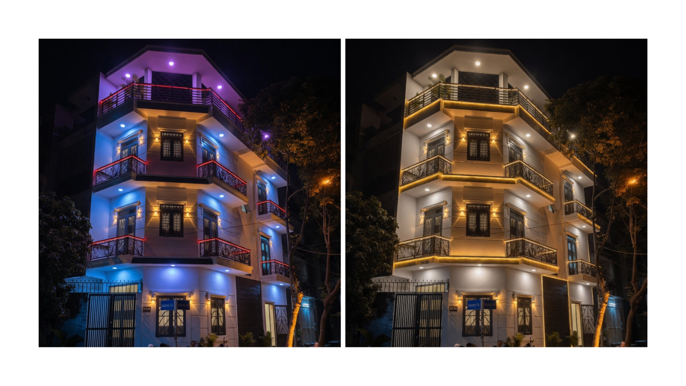 thiết kế chiếu sáng biệt thự