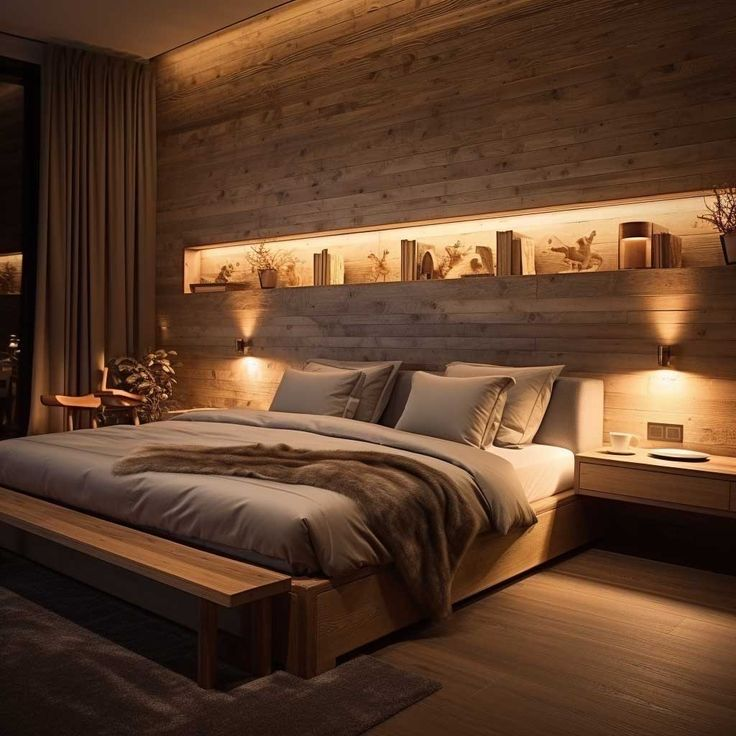 Ánh sáng phòng ngủ ấm áp