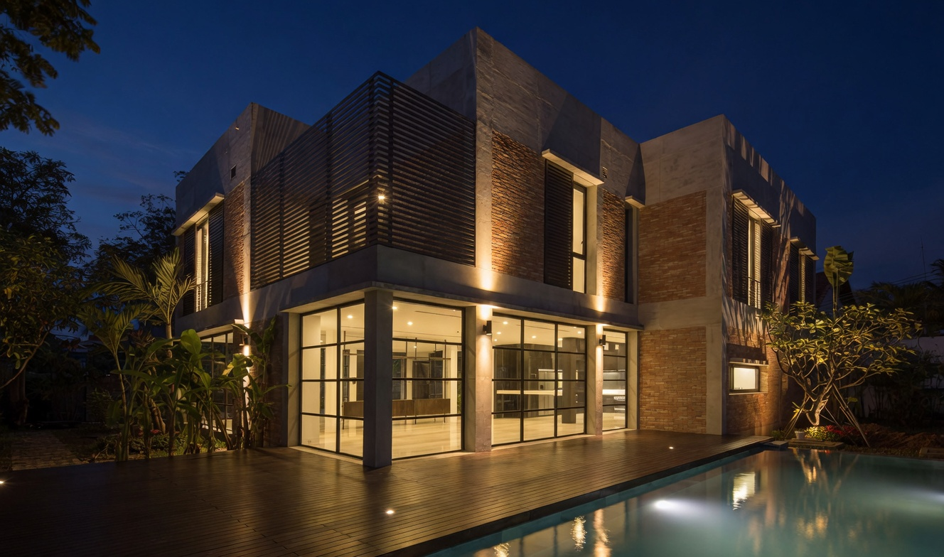 Thiết kế chiếu sáng biệt thự Thảo Điền phong cách quiet luxury