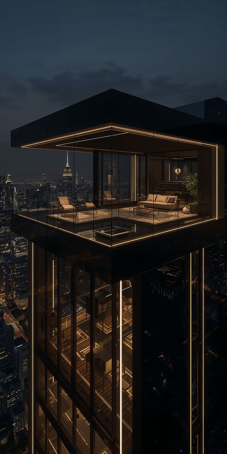 Thiết kế ánh sáng penthouse phong cách luxury 2026