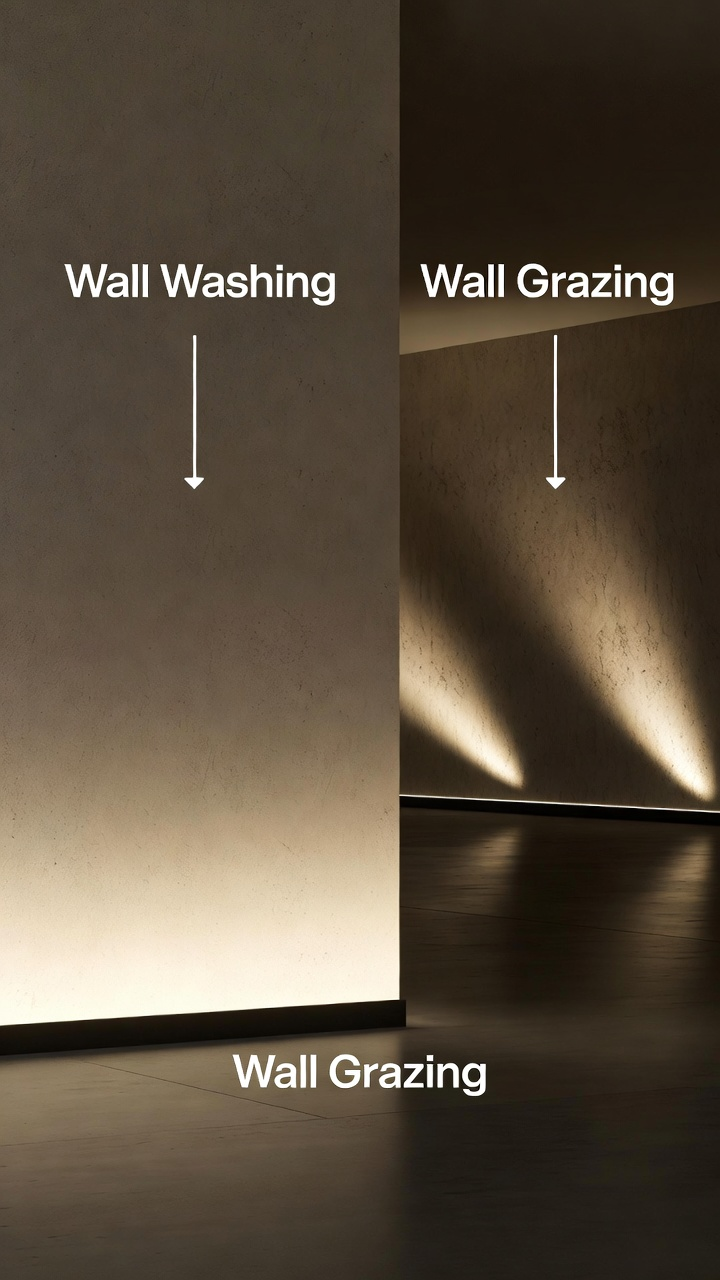 Wall Washing và Wall Grazing