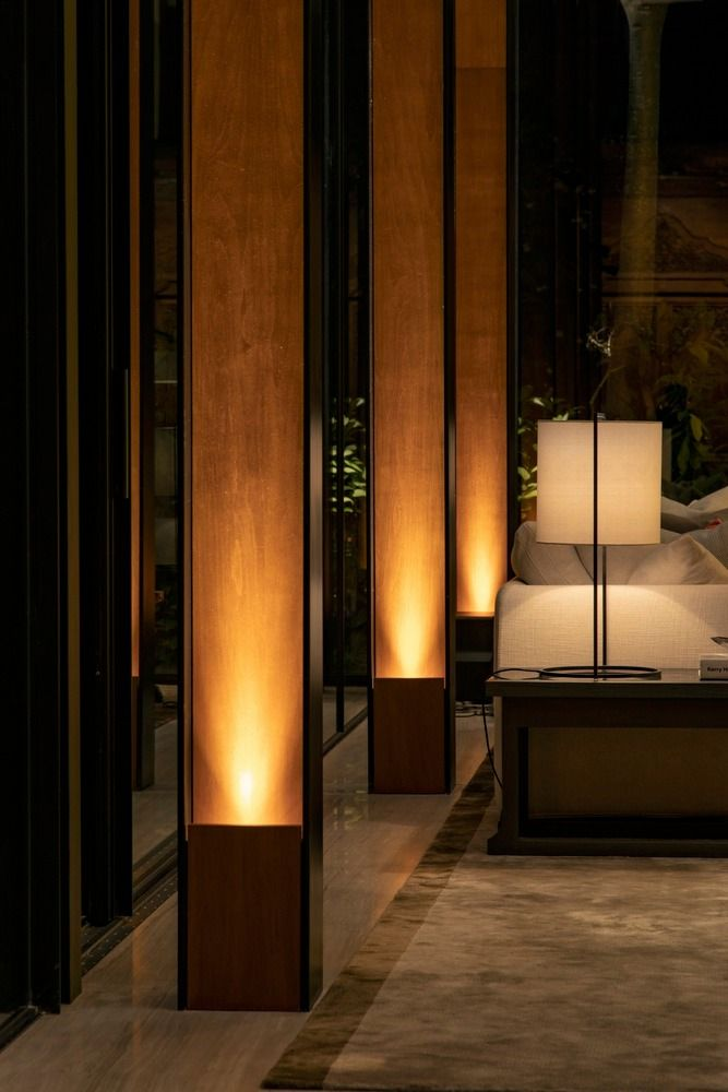 Đèn hiệu ứng thiết kế chiếu sáng với độ hoàn màu CRI trên 90 trong biệt thự Quiet Luxury
