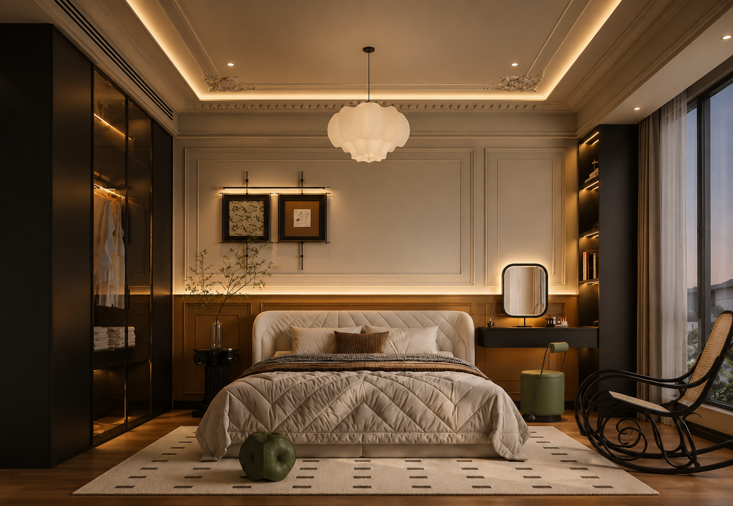 Ánh sáng không gian master suite biệt thự cao cấp ProLux