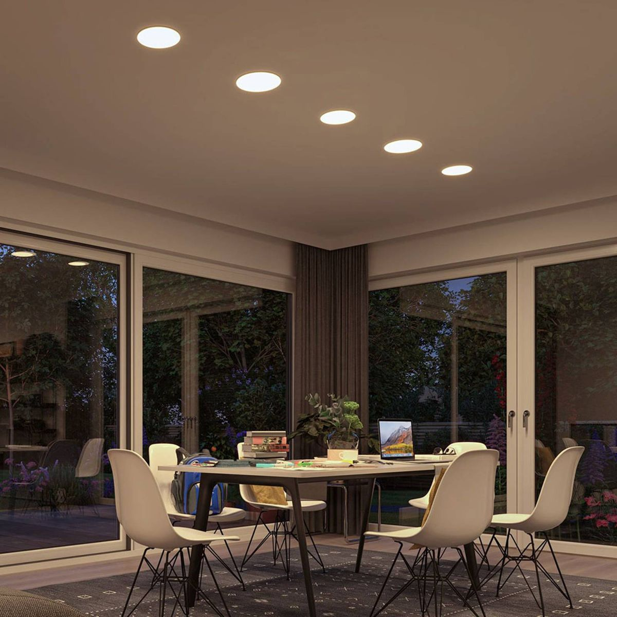 Giải pháp khử chói đèn downlight cho phòng khách giúp không gian sang trọng