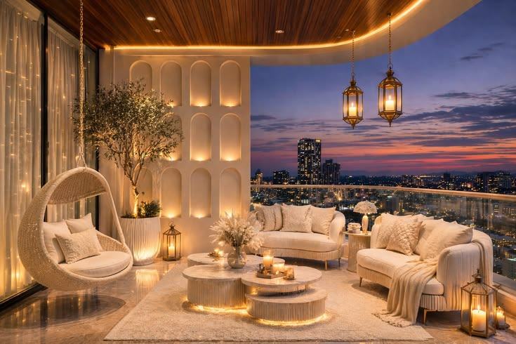 Decor ban cong chung cu phong cach quiet luxury PROLUX