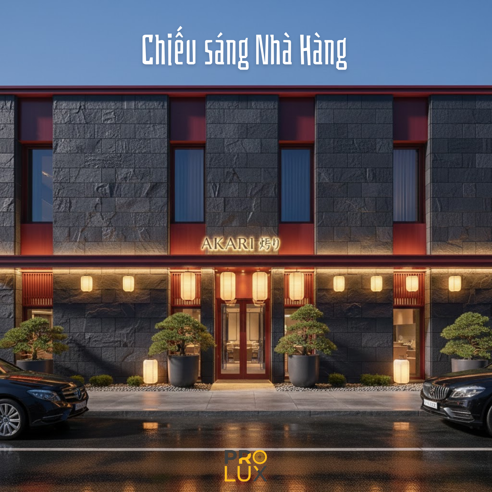 Thiết Kế Chiếu Sáng Nhà Hàng Phong Cách Nhật