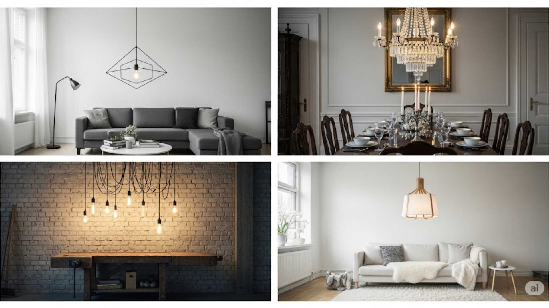 Chọn đèn trang trí nội thất theo từng phong cách thiết kế