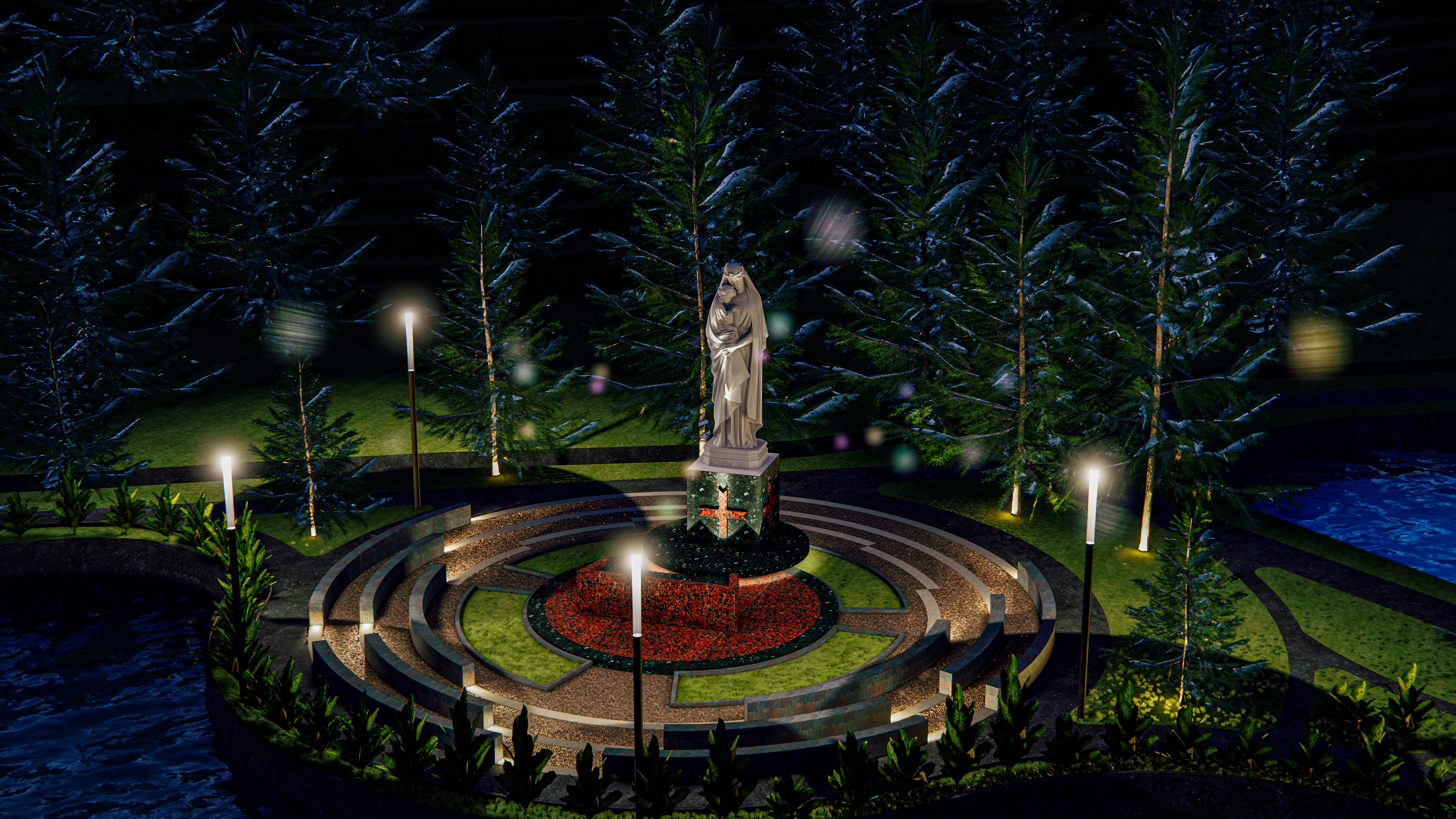 Thiết kế chiếu sáng tu viện tại Bảo Lộc