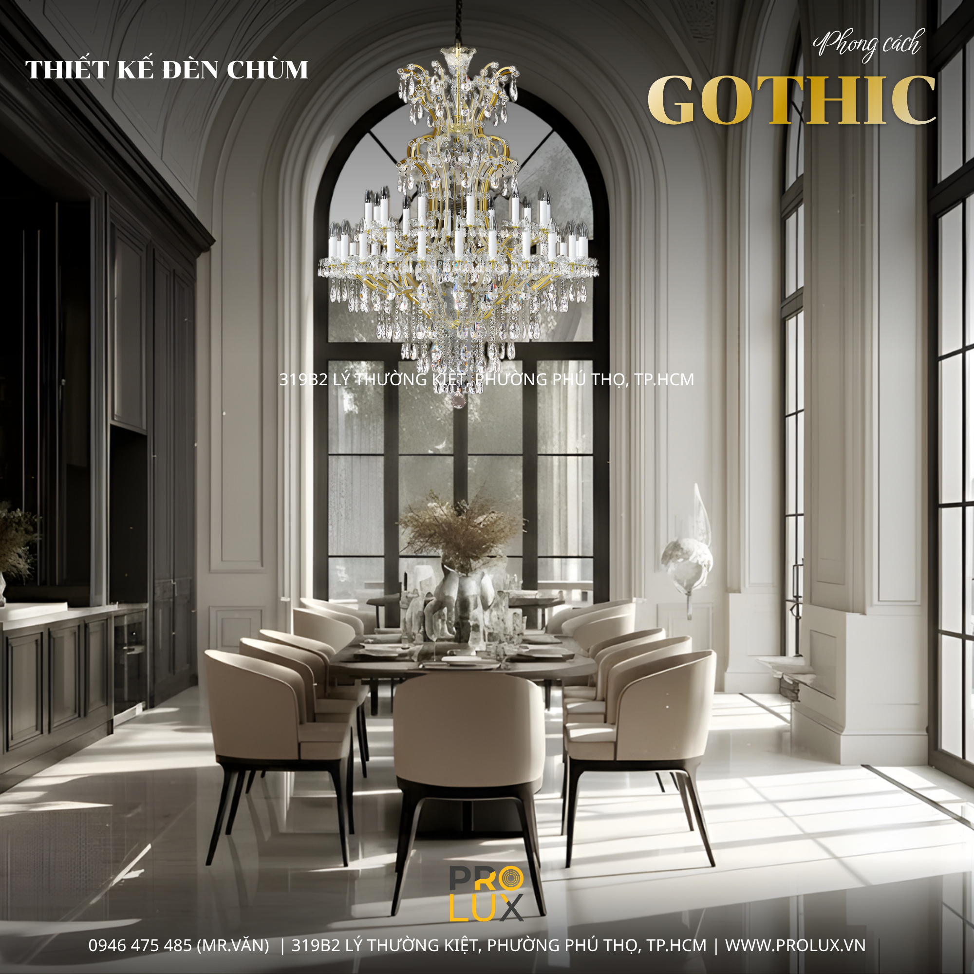 Nghệ Thuật Ánh Sáng Trong Thiết Kế Đèn Chùm Gothic